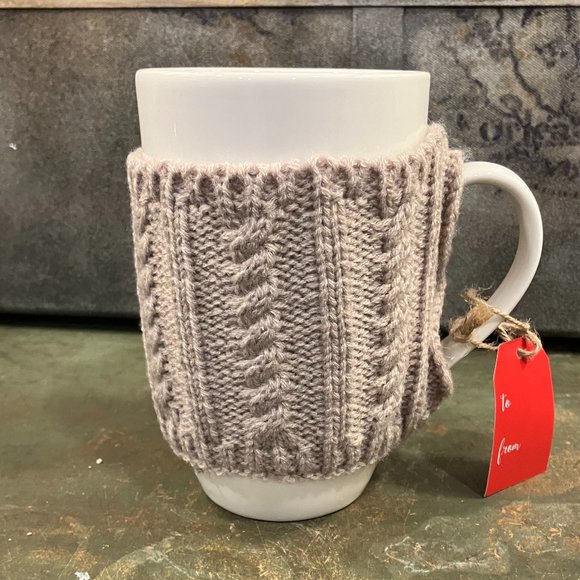 Warm Wishes Chestnut Brown 18oz Sweater Mug - Picture 1 of 8